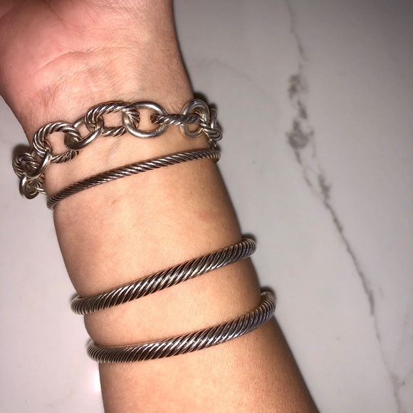 David Yurman Cable Diamond Heart Bracelet - Picture 3 of 4